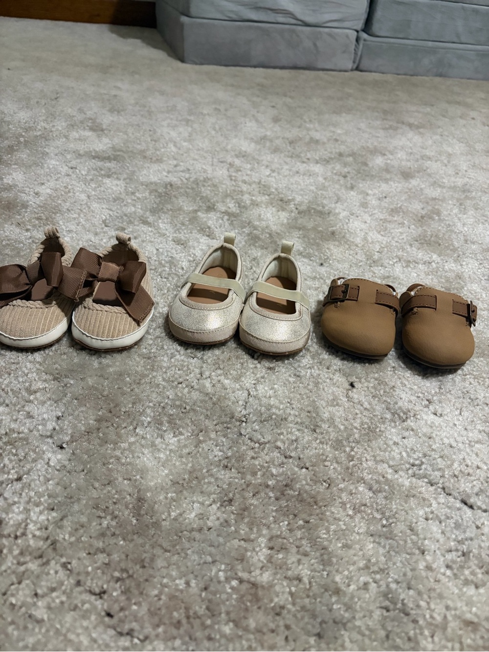 Old Navy Neutral Baby Shoe Trio - Brown, Beige, Tan